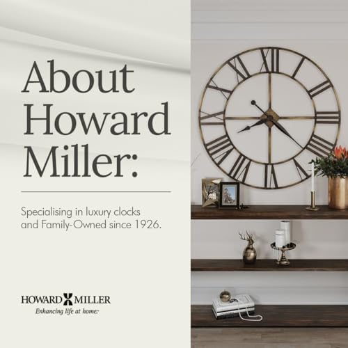 Howard Miller Imperial Brass Quartz Table Clock – Polished Finish, Glass Face – Mantel Clock for Home or Office, Gift for Wedding, Anniversary