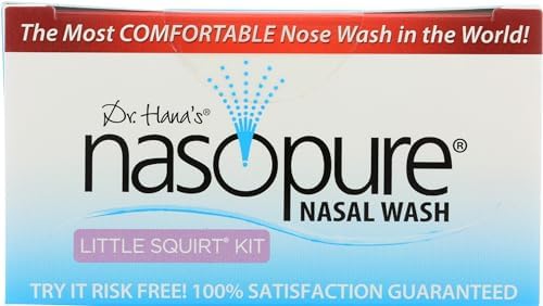 Nasopure Nasal Wash, Little Squirt Kit, “The Nicer Neti Pot” Sinus Wash Kit, Comfortable Nasal Rinse Bottle & 20 Salt Packets