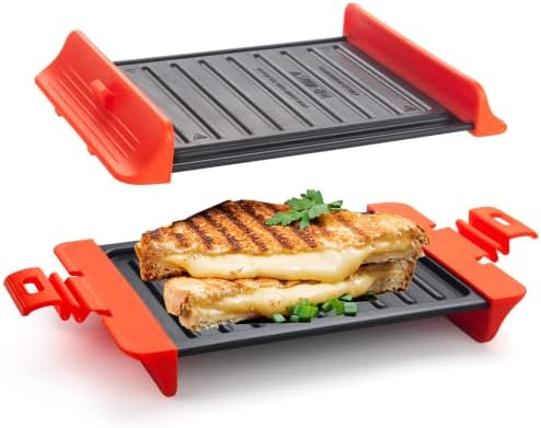 Maconee Microwave Sandwich maker | Microwave Grill Cheese Maker | Microwave Crisper Toaster Cookware | Panini Press | Cooking Fast and Dishwasher
