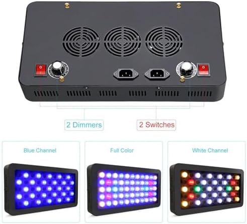 ARKNOAH LED Aquarium Light 165W, Full Spectrum Dimmable | Adjustable Brightness 10-100% for Fresh and Saltwater Tanks