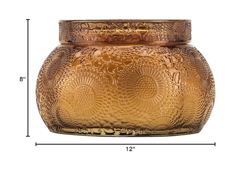 Voluspa Baltic Amber Candle | 14 Oz. | 50 Hour Burn Time | Embossed Glass Chawan Bowl | Coconut Wax and Natural Wicks for a Cleaner Burn | Vegan