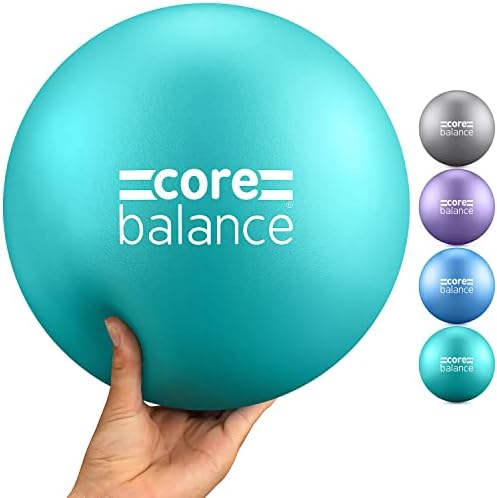 Core Balance 9 Inch Anti Burst Pilates Ball - Mini Exercise Ball for Yoga, Barre, Stretching and Core Stability Workout