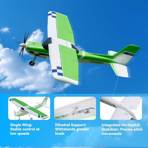 Fms Rc Planes for Beginner 1220mm Ranger Reflex V3 Red Remote Control Airplane Hobby Rc Airplanes for Adults RTF-Green