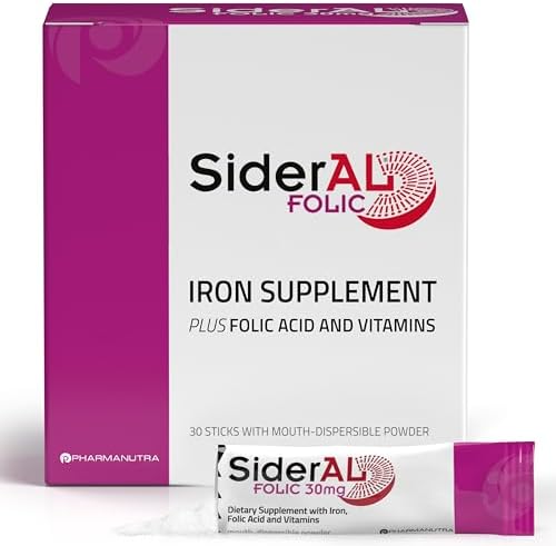 SiderAL Forte Sucrosomial Iron Supplement for Women and Men - Clinically Proven to Increase Levels without Side Effects, Gentle on Stomach