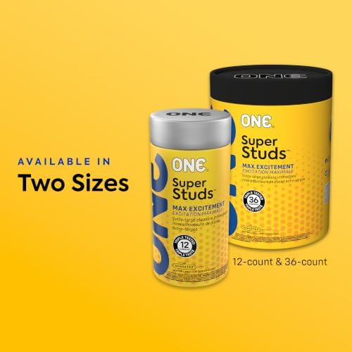 ONE® Condoms Super Studs | Studded Condoms, Textured Condoms, Latex Condoms 12 Pack