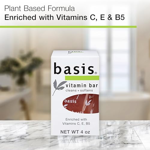 Basis Sensitive Skin Bar Soap for Body, Hands and Face, Multipack, 6 x 4 OZ