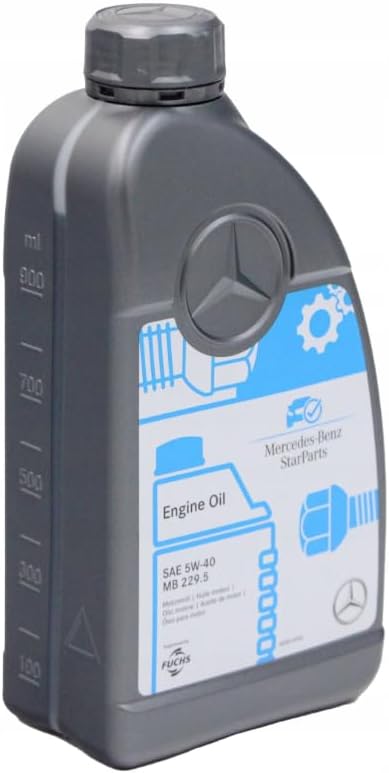 Genuine Mercedes Engine Oil (5W-40) 1 Quart, (Pack of 6) MB SPEC 229.5