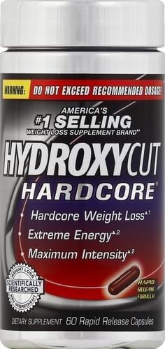 Hydroxycut Hardcore - Thermogenic Supplement - Energy & Metabolism Support - 265 mg Caffeine Anhydrous, Green Coffee Extract - Rapid Release Capsules - 60 Count