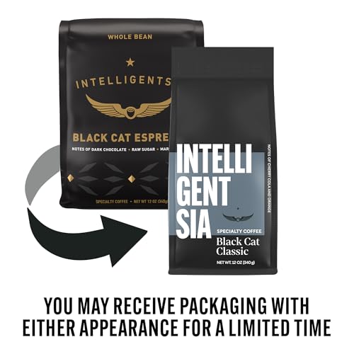 Intelligentsia Coffee, Light Roast Whole Bean Coffee, 100% Arabica Coffee - Black Cat Classic Espresso 12 Ounce Bag
