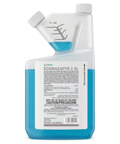 Alligare Ecomazapyr 2 SL Herbicide - Broad-Spectrum Brush & Weed Killer for Aquatic & Terrestrial Areas - Grass and Weed Killer for Trees, Brush, Emergent Aquatic Vegetation - 27.8% Imazapyr, 1 Quart