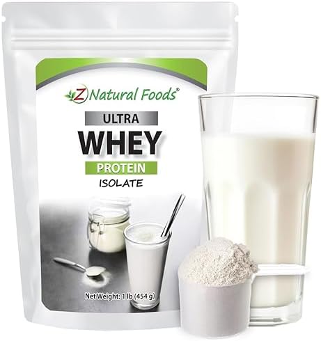 Z Natural Foods Ultra Whey Protein Isolate - Unflavored & Unsweetened, 1 lb | Unflavored, Unsweetened Whey Protein Powder, Whey Isolate with Vital Proteins for Fitness, Sports Nutrition, Immune Support