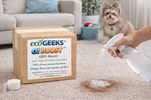 ecoGeek’s O! BOOST (OXY-Boost) Oxygen Bleach – Three 19 lb Bulk Bags – Concentrated Sodium Percarbonate Laundry & All-Purpose Cleaner –