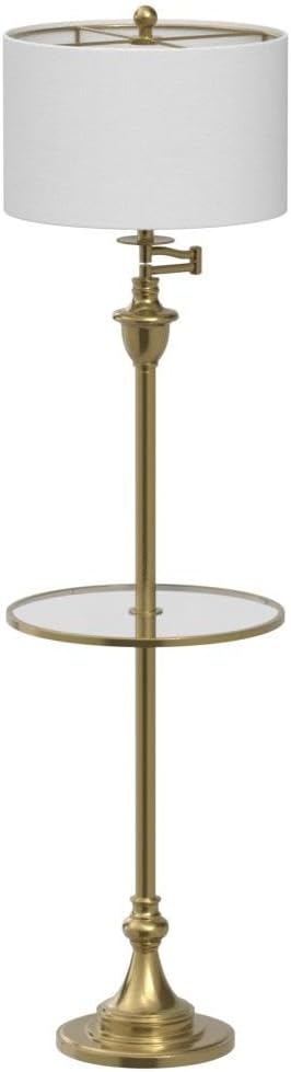 JONATHAN Y Cora 60" Metal Swing Arm Floor Lamp, Oil Rubbed Bronze/Clear