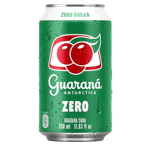 Guaraná Antarctica Zero, The Brazilian Original Guaraná Soda, Zero Sugar, 11.83 fl oz (Pack of 12) - Packaging May Vary