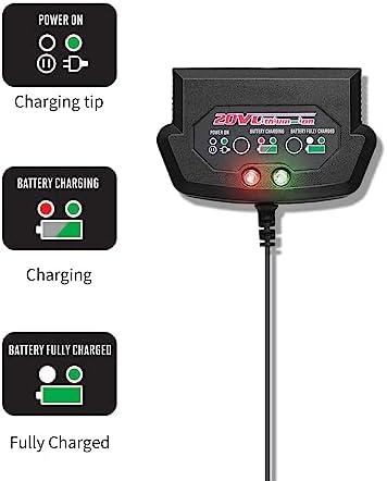 AVID POWER 20V Max Lithium Ion Battery Charger, Only Compatible with Avid Power 20V 1.5/2.0Ah Batteries (Excludes 3.0Ah Batteries)