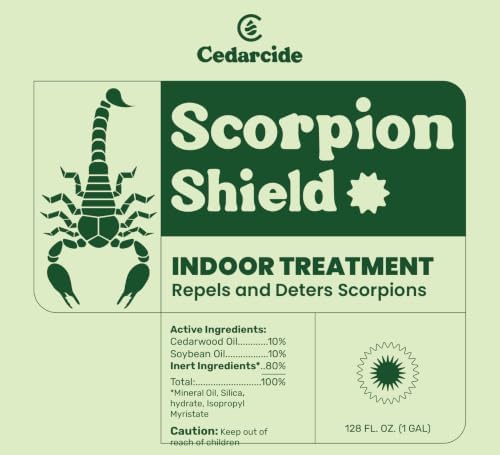 Cedarcide Scorpion Shield (Gallon) Indoor Cedar Oil Pest Control Spray - Kills & Repels Scorpions and Other Pests Guaranteed - Pet Safe