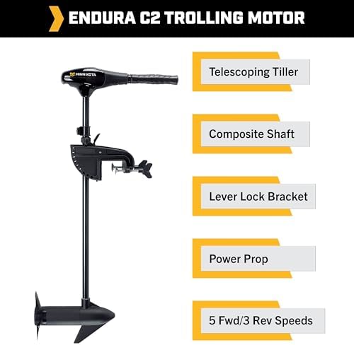 Minn Kota Endura C2 Transom-Mount Electric Trolling Motor – 30 Lb. Thrust, 30 in. Shaft, Freshwater