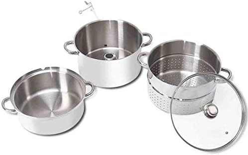 WATERJOY 11 Qt Steamer Jucicer, Stainless Steel canner cookware For Food Vegetables Fruit