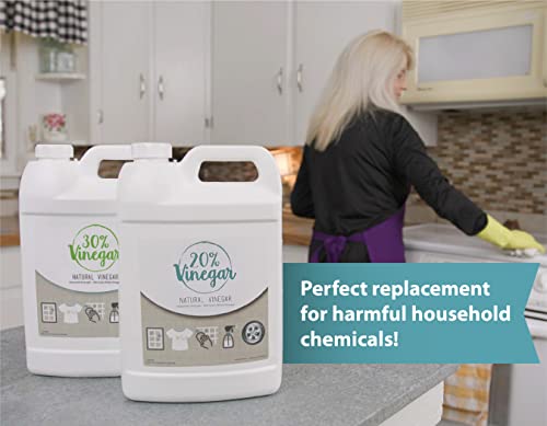 20% Professional Grade Concentrated Vinegar | Dilutes to 4 Gallons of Multipurpose Cleaning Vinegar | 4x Power Vinegar | Hundred's of Industrial &