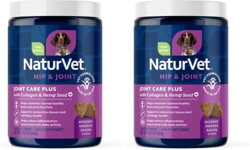 NaturVet Hip & Joint Supplement, Joint Care Plus for Dogs, 120ct