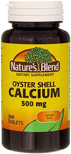 Nature's Blend Oyster Shell Calcium 500 mg 100 Tabs (1683)