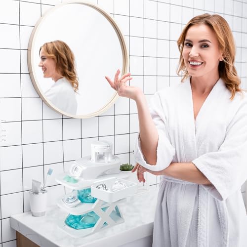 Countertop Caddy 3-Tier Storage Compatible with Navage Nasal Irrigation System