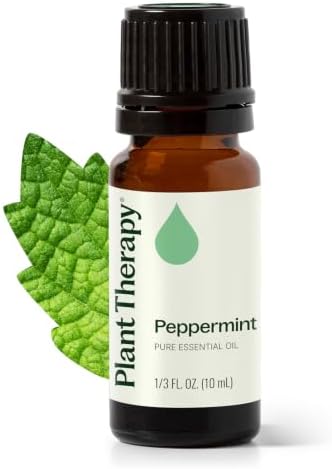 Plant Therapy Peppermint Essential Oil 10 mL (1/3 oz) Natural Aromatherapy | Pure, Undiluted for Diffuser & Topical Use, Relaxation, Digestion