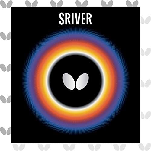 Butterfly Sriver Table Tennis Rubber | 1.5 mm, 1.7 mm, 1.9 mm, 2.1 mm, or MAX | Red or Black | 1 Inverted Table Tennis Rubber Sheet | Professional Table Tennis Rubber