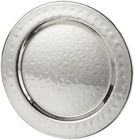 Elegance Hammered 4-Inch Stainless Steel Coasters, Set Of 4