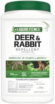 Liquid Fence Deer And Rabbit Repellent Granular 2 Pounds, Apply Year-Round