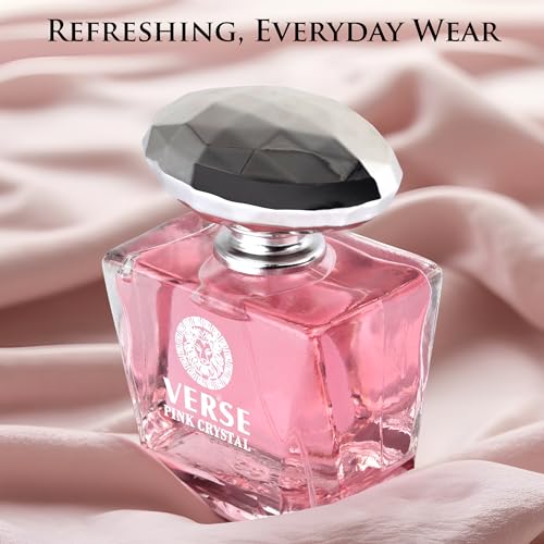 Verse Pink Crystal Eau De Parfum for Woman - Top Notes of Pomegranate, Yuzu & Iced Accord - Base Notes of Peony, Lotus, Magnolia, Amber