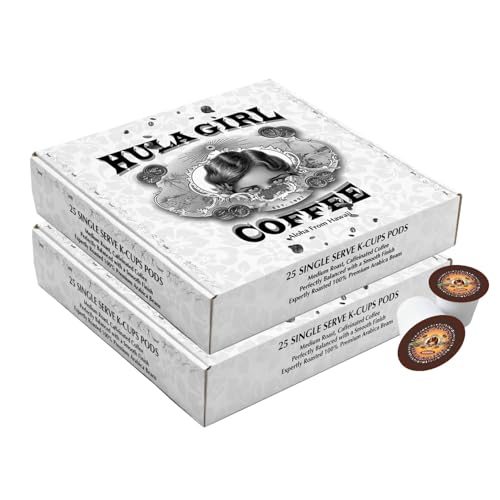 Hula Girl 100% Kona Coffee, Single Serve for Keurig K-Cup Brewers, Medium Roast, Works in the New K2