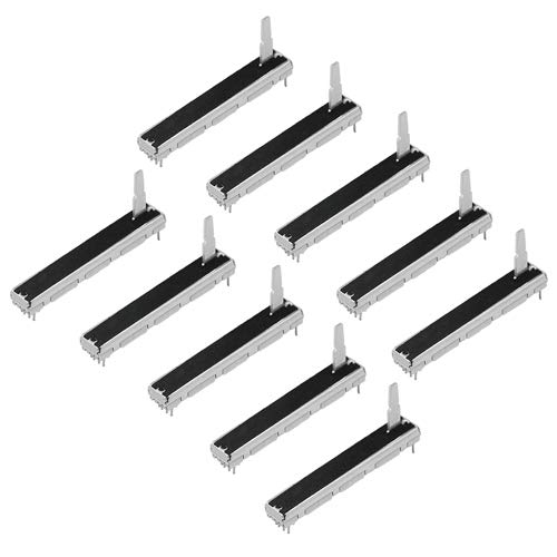 WMYCONGCONG 10 PCS Fader Variable Resistors 10K Ohm Slide Potentiometer Double Linear 10K Electronic Potentiometer