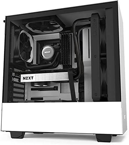 NZXT H510 - Compact ATX Mid-Tower PC Gaming Case - Front I/O USB Type-C Port - Tempered Glass Side Panel - Cable Management System - Water-Cooling