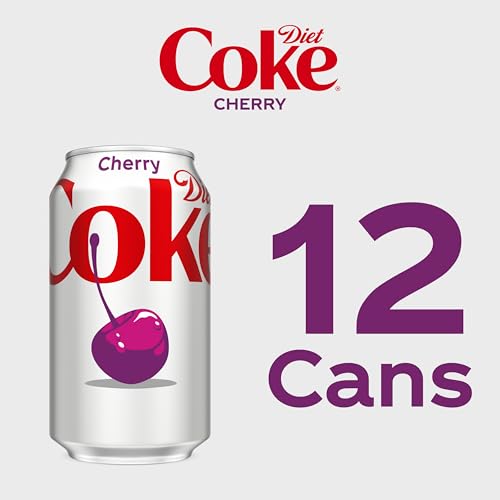 Diet Coke Cherry Soda Soft Drink Fridge Pack Cans, 12 fl oz, 12 Pack | No sugar, no calories, 34 mg caffeine per can
