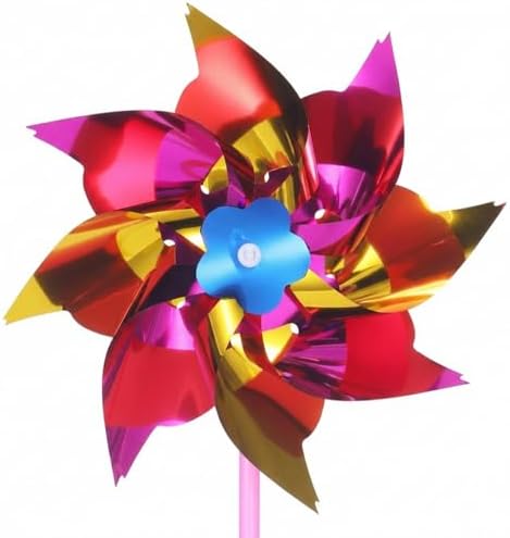 50 Pcs Plastic Rainbow Pinwheel for Kid Party Pinwheels DIY Lawn Windmill Set for Teenagers Toy Garden Party Lawn Decor