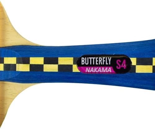 Butterfly Nakama S4 Table Tennis Racket - Carbon Fiber Power With Surprising Control - Nakama Series - Includes 2 40+ Balls - Recommended For