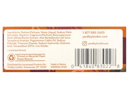 Yardley Creamy Coconut Bath Bar, 4 Ounces - Pack of 8