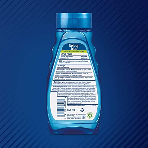 Selsun Blue Naturals Itchy Dry Scalp Antidandruff Shampoo, Extra-Hydrating Formula With Vitamins B3 and E, 11 fl. oz.