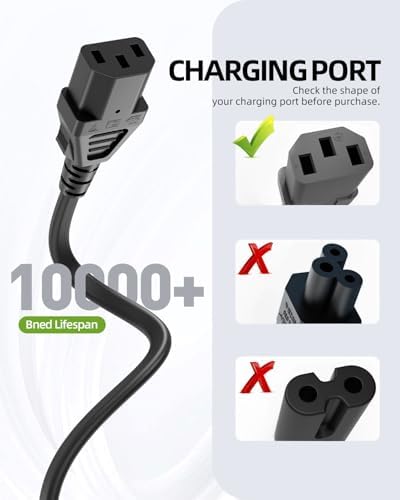 Superer 3 Prong AC Power Cord Cable Fit for Sony PlayStation PS3 First Generation(Fat), Xbox 360 1st Generation(Fat) Replacement