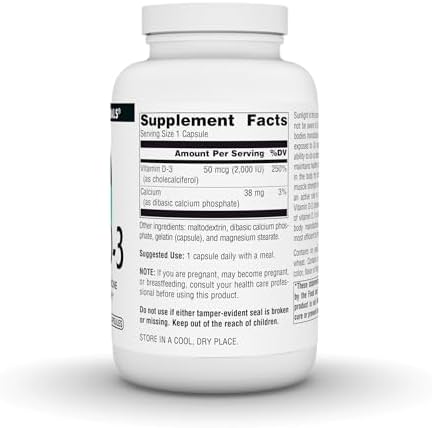 Source Naturals, Vitamin D-3, 50 mcg (2000 IU) - 200 Capsules | Bioactive Form for Bone & Immune Health