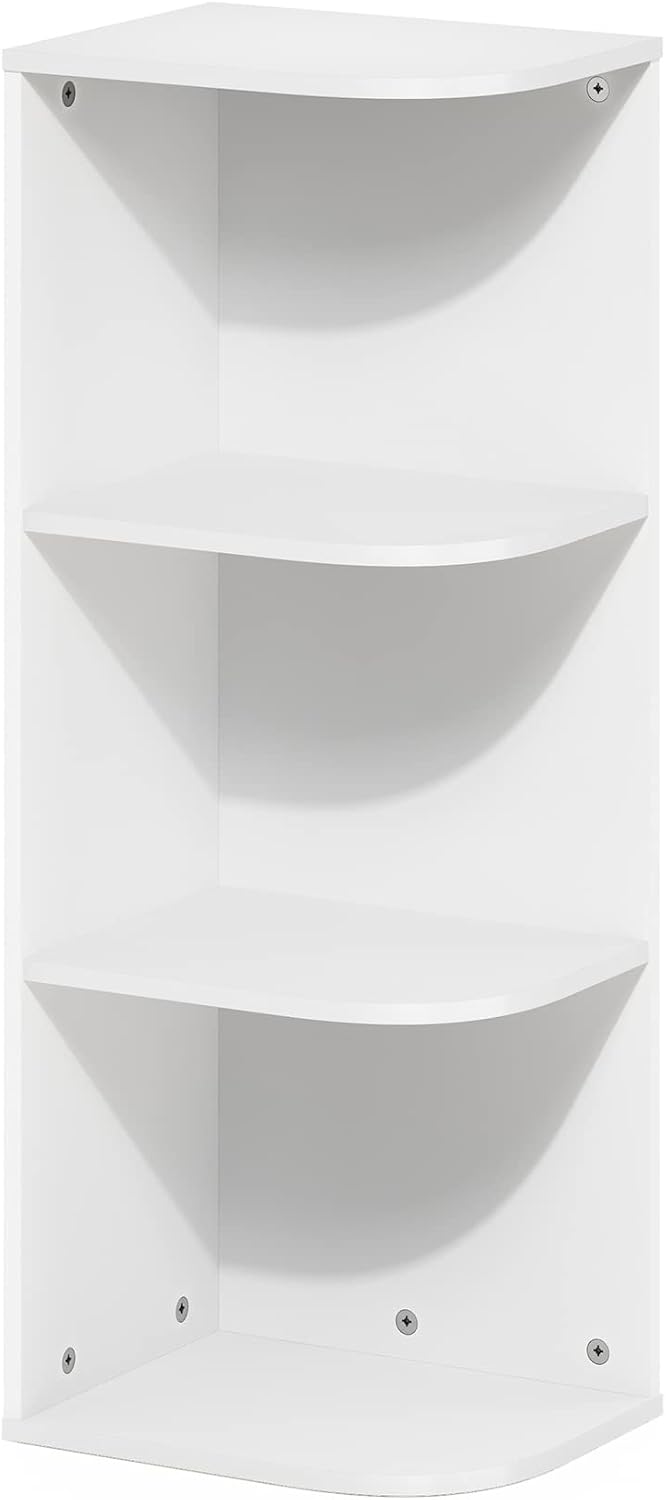 Furinno LUDER Book Shelf, 5-Cube Bookshelf, Reversible Bookcase, 9.4 x 19.5 x 31.5, Easy Assembly, for Living Room, Bedroom, Home Office, White