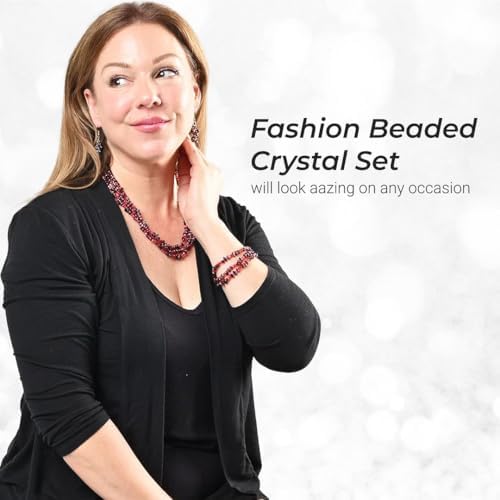 Beaded Set Bracelet Earrings Sead Beaded Necklace Kit 8"-20" Necklace Set