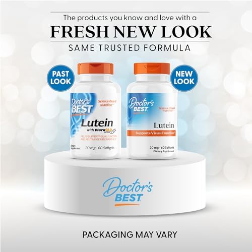 Doctor's Best Lutein Supplement 20mg with Zeaxanthin 1mg - Lutein for Eyes, Eye Health Vitamins for Men & Women