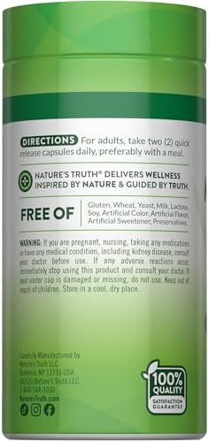 Nature's Truth Magnesium Glycinate Capsules | 200mg | 60 Count | Chelated Superior Absorption Formula | Non-GMO & Gluten Free Supplement