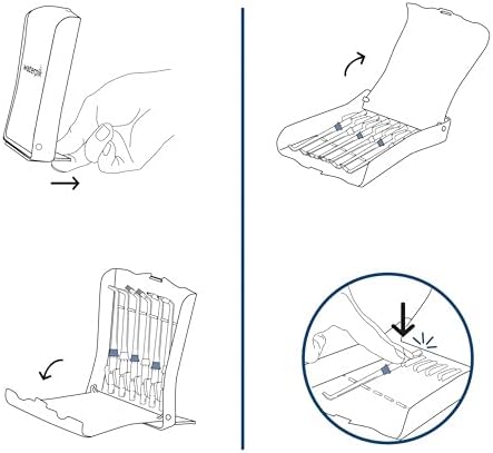 Waterpik 6 Replacement Tips with Case for Hygienic Storage & Travel TS-100E | Genuine Waterpik Brand, Includes 2 Precision, 2 Orthodontic, 2 Plaque Seeker Water Flosser Tip Refill Heads Nozzles
