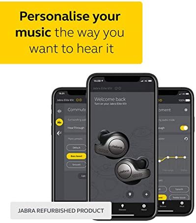 Jabra Elite 65t Alexa Enabled True Wireless Earbuds Charging Case - Copper Black (Renewed)