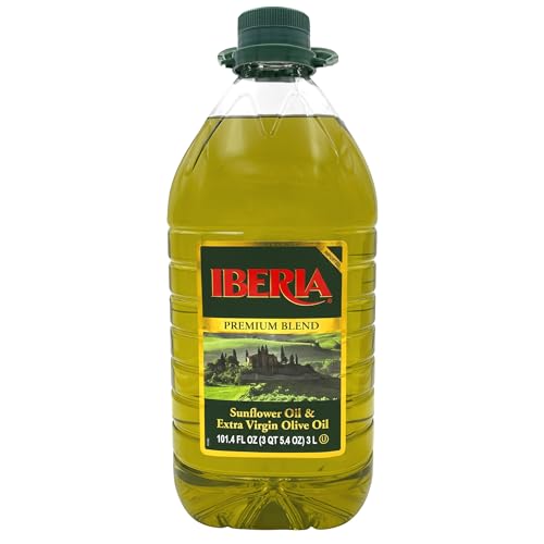 Iberia Premium Blend, Sunflower Oil & Extra Virgin Olive Oil, High Heat Frying, 68 Fl Oz