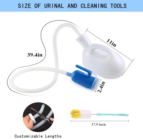 2000ML Urinal for Men, Spill Proof Urine Bottle, Pee Bottle for Hospital