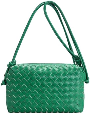 Woven Crossbody Bag for Women: Vegan Leather Handbag for Leisure | Classic Handwoven Bag For Style - Compact Design, Lightweight, Minimalist Style, Fits Phone, Cards & Key, Ideal for Daily Use